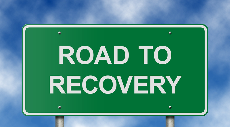 road to recovery sign
